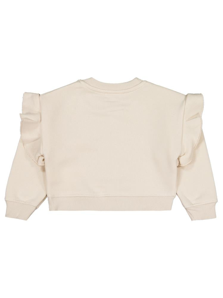 Civil Girls Kelebek Baskılı 2-5 Yaş Sweatshirt - Bej