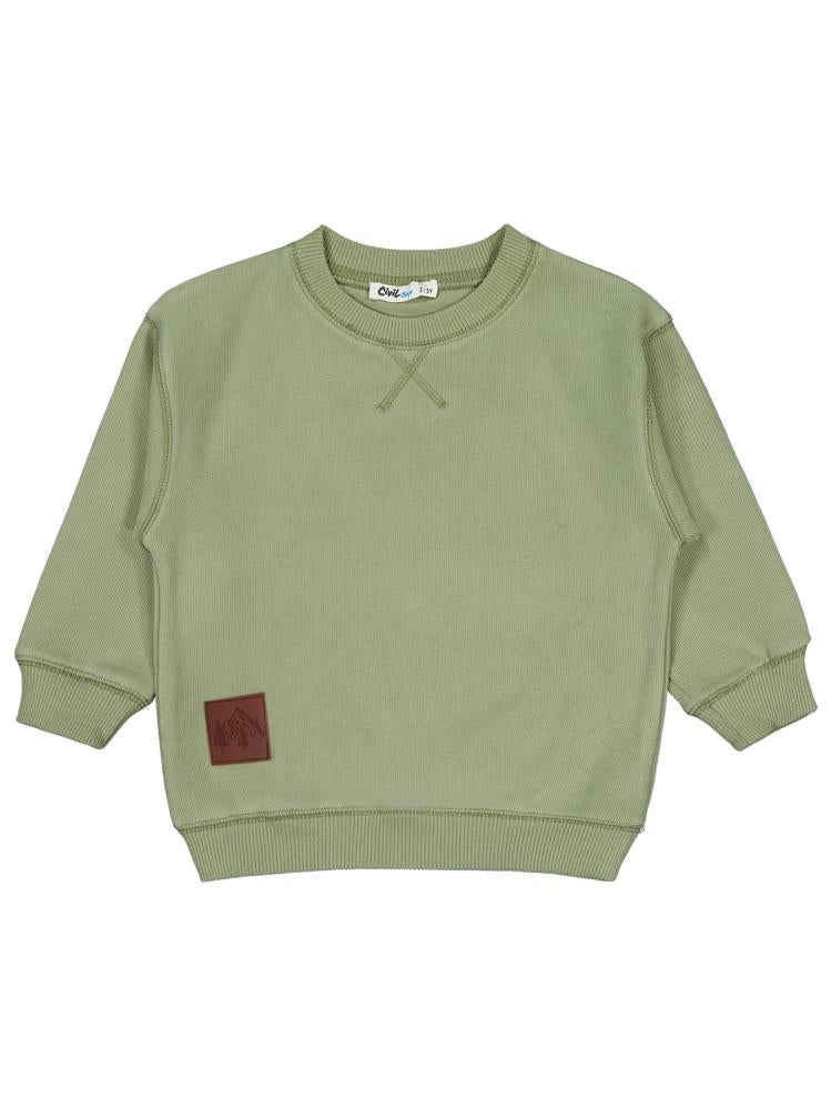 Civil Boys Karyoka Dikişli 2-5 Yaş Sweatshirt - Haki