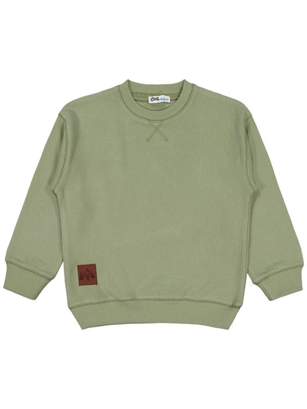 Civil Boys Karyoka Dikişli 6-9 Yaş Sweatshirt - Haki
