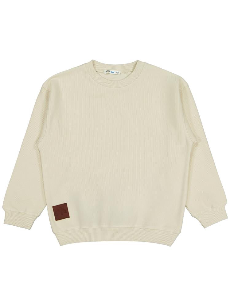Civil Boys Karyoka Dikişli 10-13 Yaş Sweatshirt - Bej