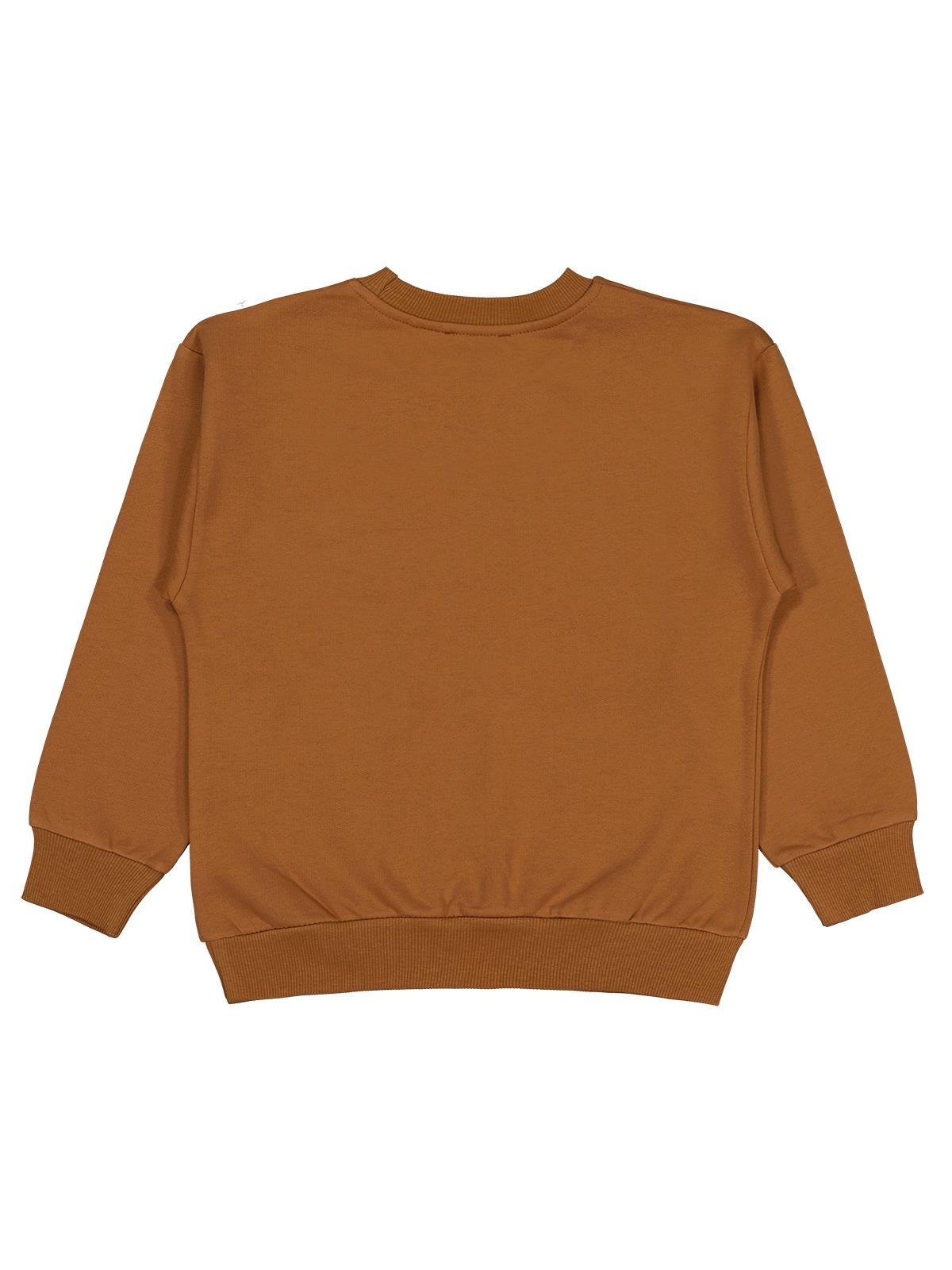 Civil Boys Giant Rex Baskılı 6-9 Yaş Sweatshirt - Kahve