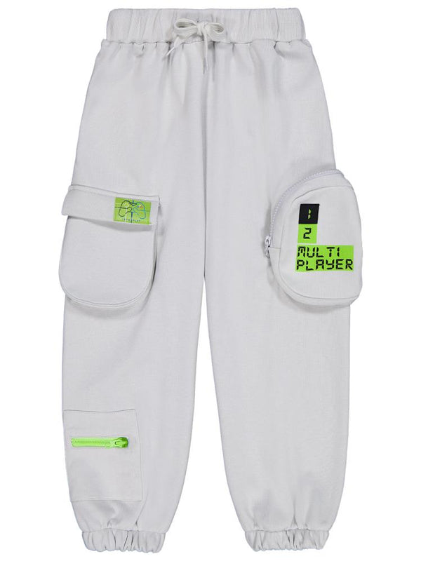 Civil Boys Multi Player Baskılı 10-13 Yaş Eşofman Altı - Gri