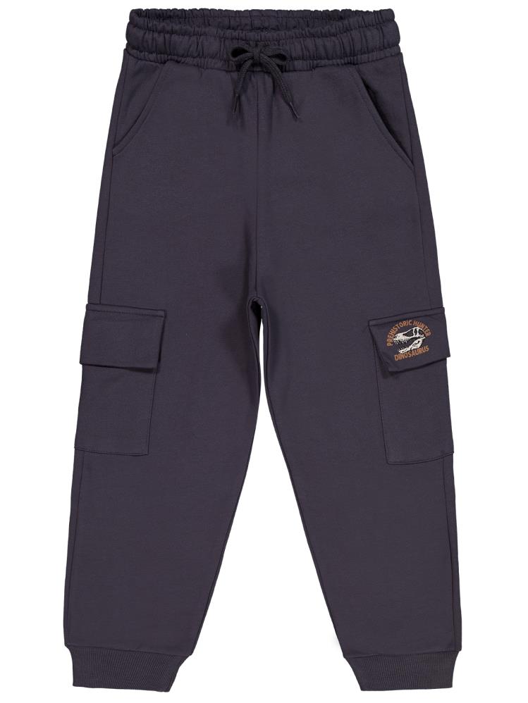 Civil Boys Cep Kapağı Prehıstorıc Baskılı 10-13 Yaş Eşofman Altı - Gri