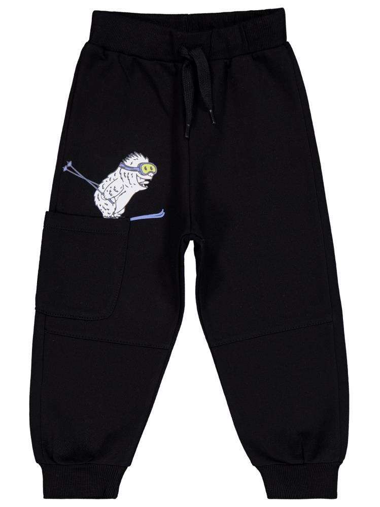 Civil Boys Canavar Baskılı 2-5 Yaş Eşofman Altı - Siyah