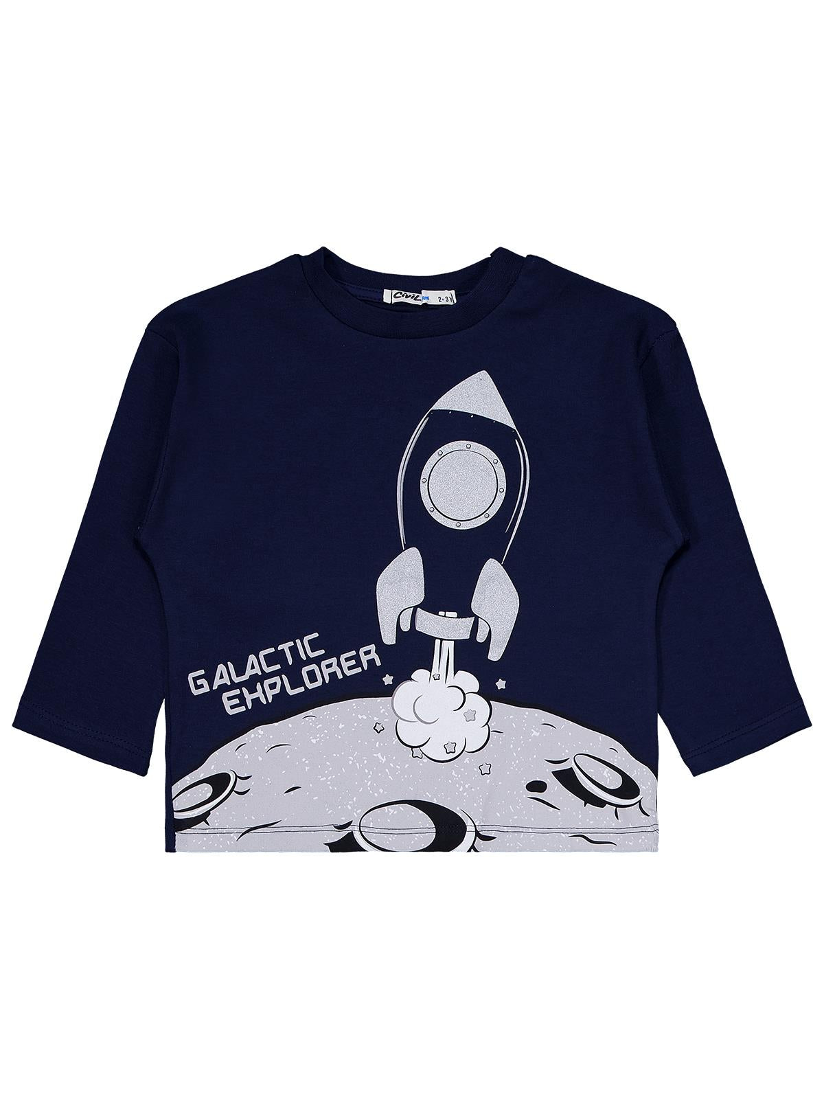 Civil Boys Galatic Baskılı 2-5 Yaş Eşofman Takımı - Lacivert