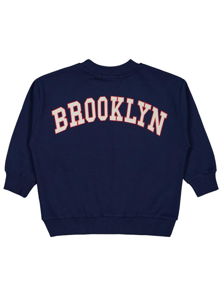 Civil Boys Brooklyn Baskılı 2-5 Yaş Sweatshirt - Lacivert