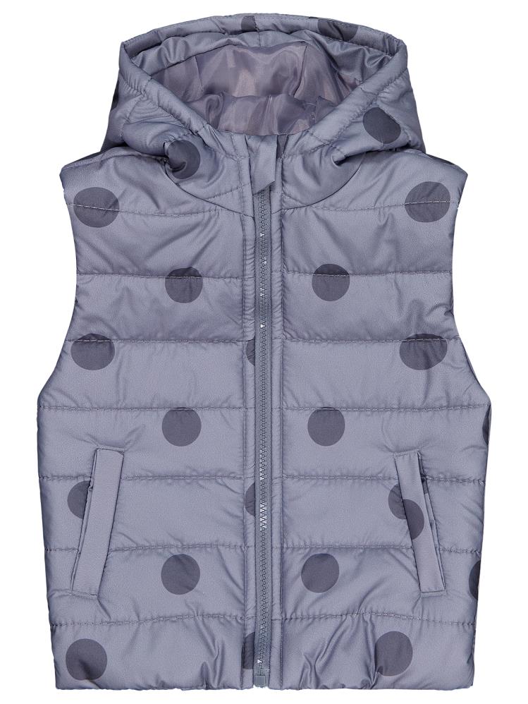 Civil Girls Puan Baskılı 2-5 Yaş Yelek - Gri