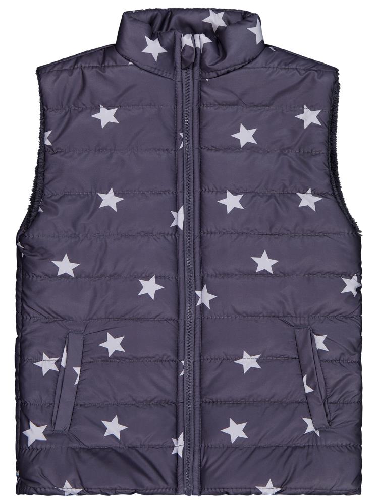 Civil Girls Yıldız Baskılı 10-13 Yaş Yelek - Gri