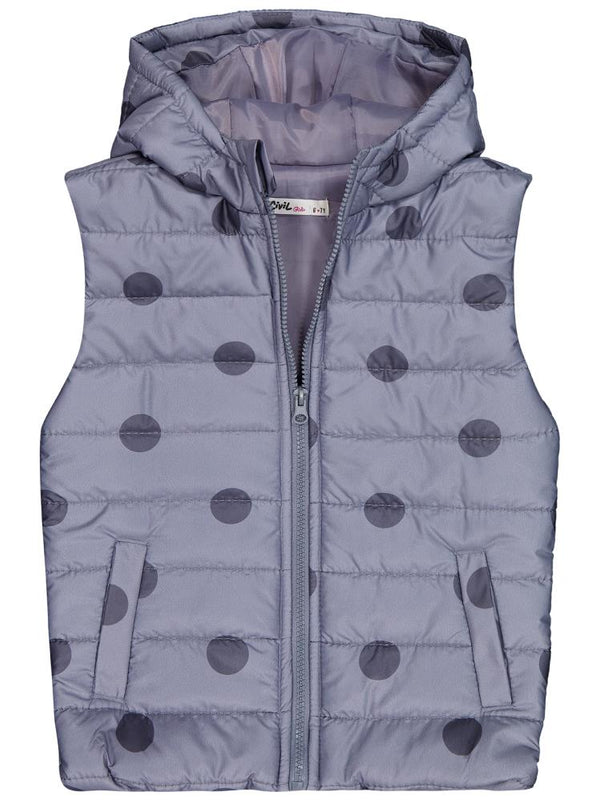 Civil Girls Puan Baskılı 6-9 Yaş Yelek - Gri