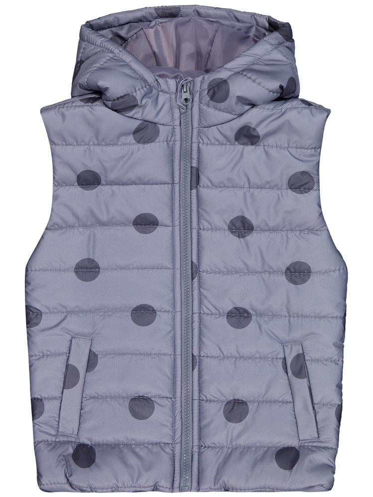 Civil Girls Puan Baskılı 6-9 Yaş Yelek - Gri