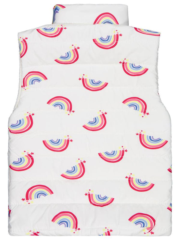 Civil Girls Rainbow Baskılı 6-9 Yaş Yelek - Ekru