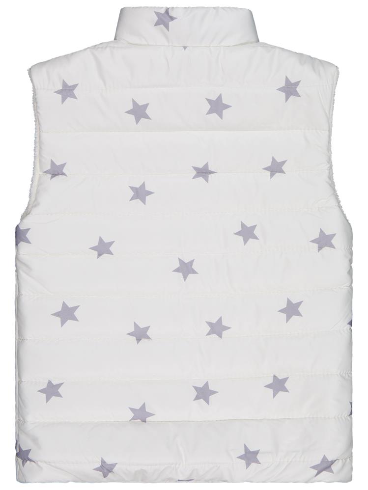 Civil Girls Yıldız Baskılı 10-13 Yaş Yelek - Ekru