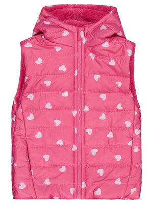 Civil Girls Kalp Baskılı 6-9 Yaş Yelek - Pembe