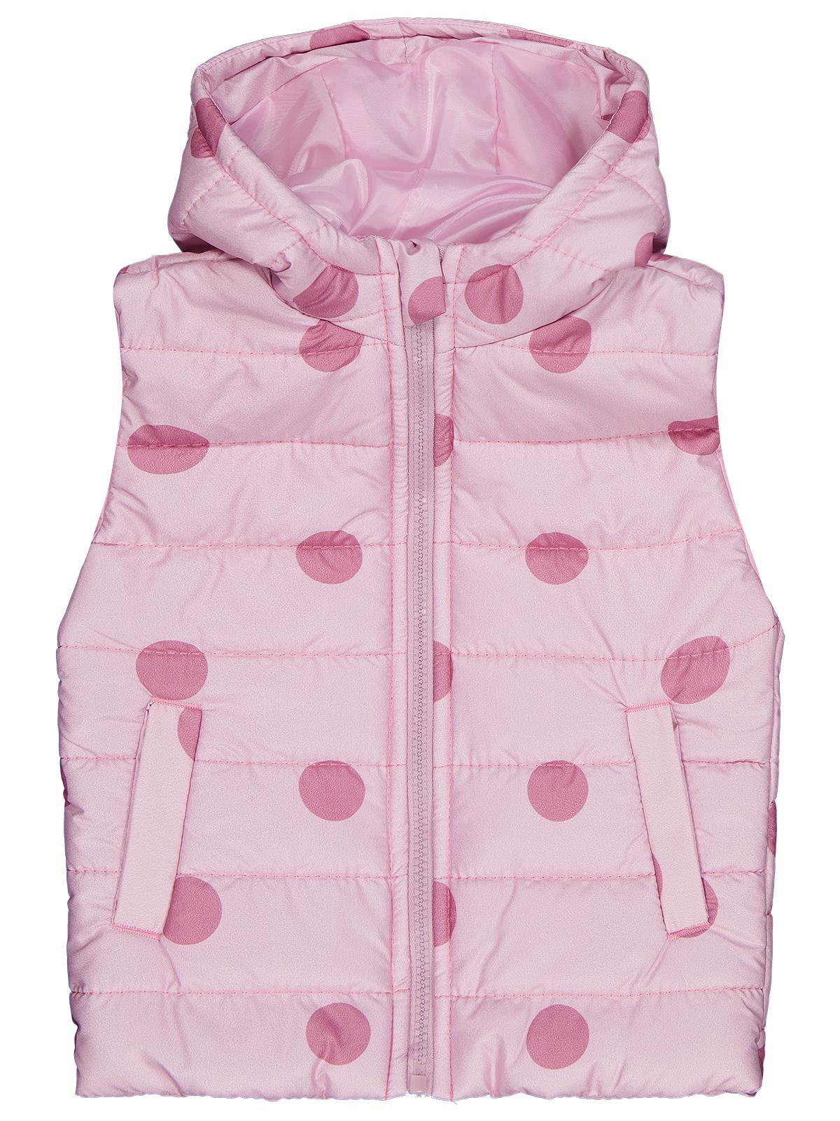 Civil Girls Puan Baskılı 2-5 Yaş Yelek - Pudra