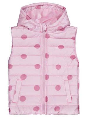 Civil Girls Puan Baskılı 6-9 Yaş Yelek - Pudra