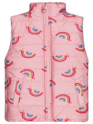 Civil Girls Rainbow Baskılı 6-9 Yaş Yelek - Pembe