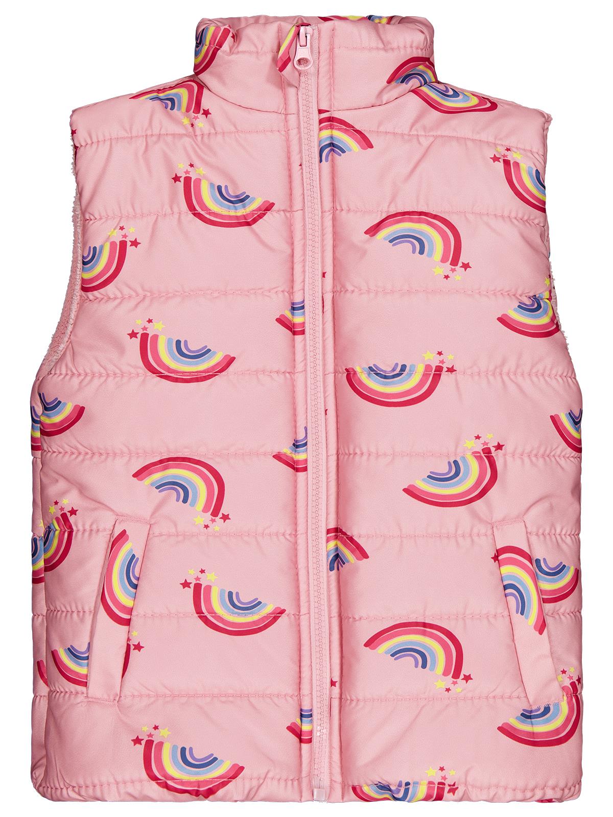 Civil Girls Rainbow Baskılı 6-9 Yaş Yelek - Pembe