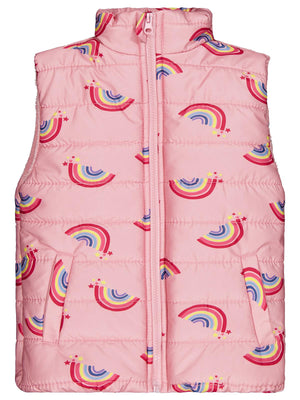 Civil Girls Rainbow Baskılı 6-9 Yaş Yelek - Pembe