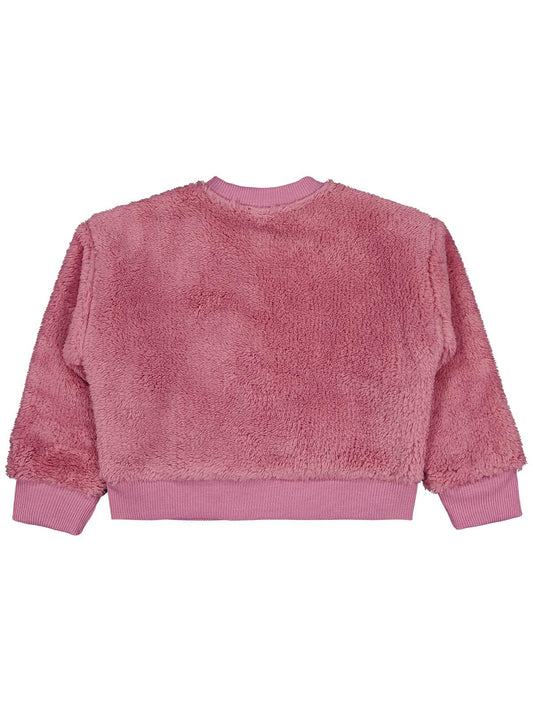 Civil Kız Çocuk Love Nakışlı Sweatshirt | Velsoft Uzun Kol | Okul Kreş ve Günlük Kullanım - Pembe