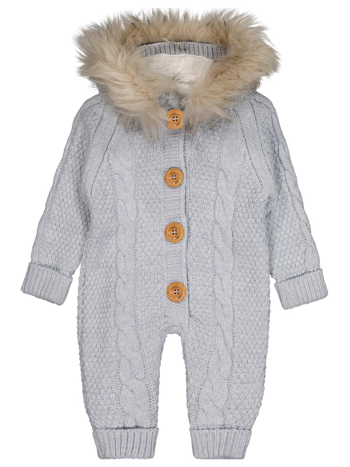 Beybek Kapşonlu 3-12 Ay Tulum - Gri