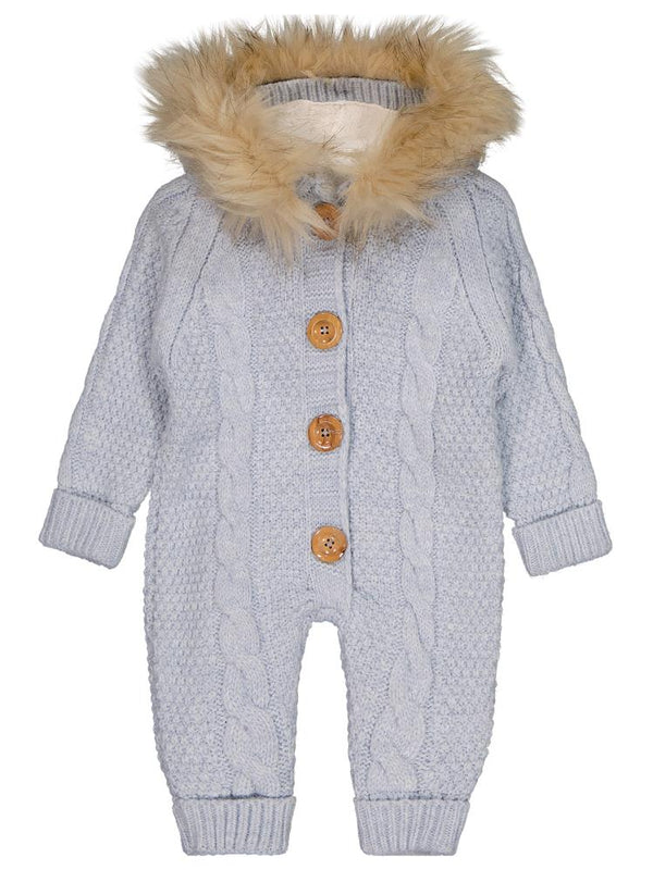 Beybek Kapşonlu 3-12 Ay Tulum - Mavi