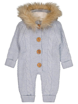 Beybek Kapşonlu 3-12 Ay Tulum - Mavi