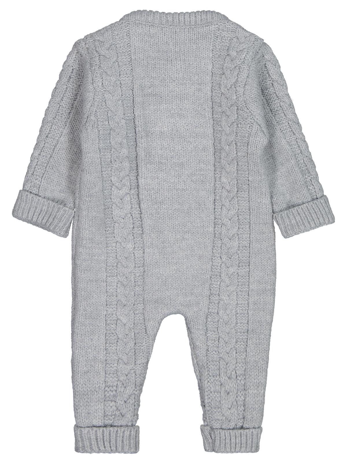 Beybek Düğmeli 3-12 Ay Tulum - Gri