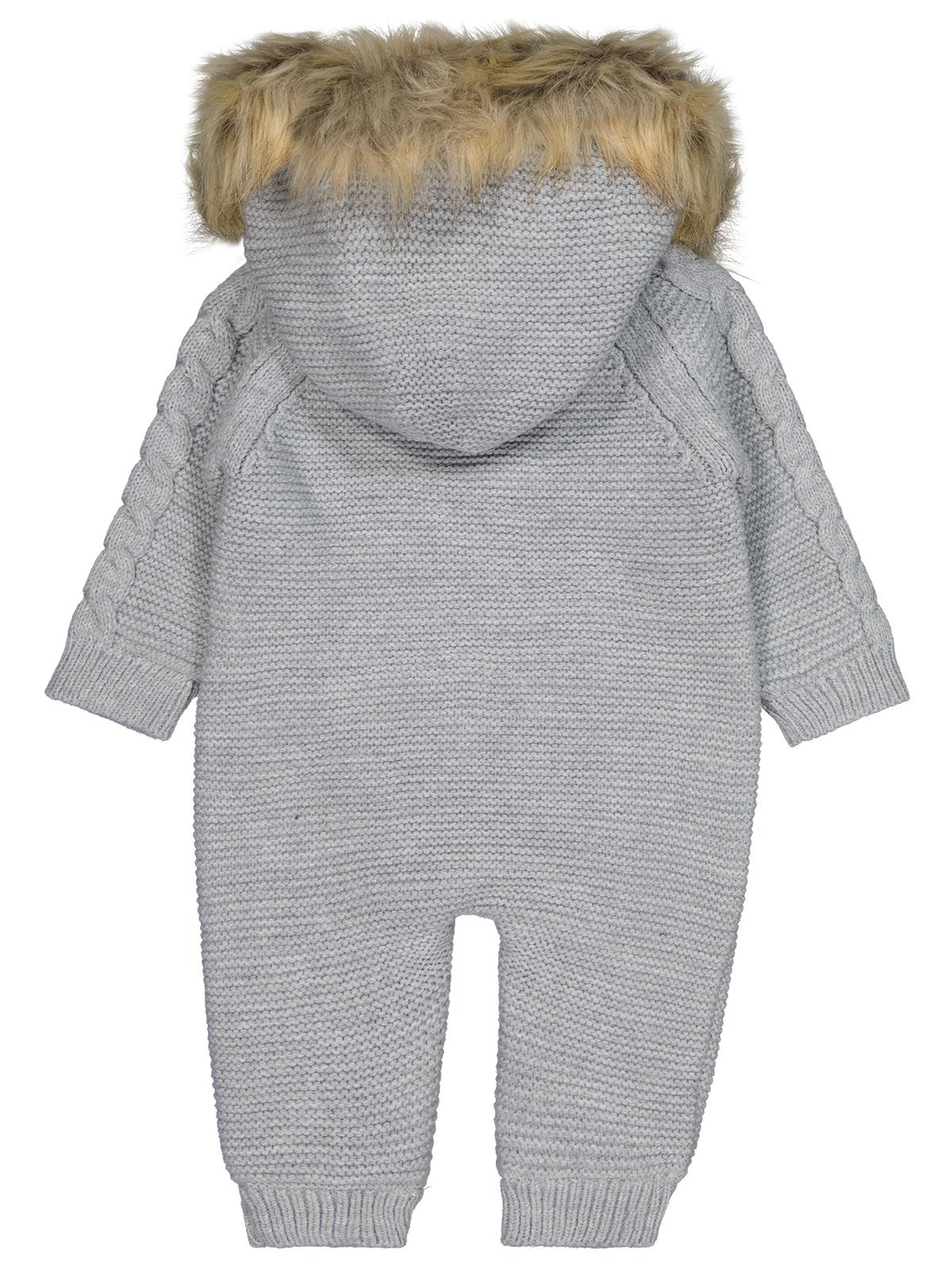 Beybek Kapşonlu 3-12 Ay Tulum - Gri