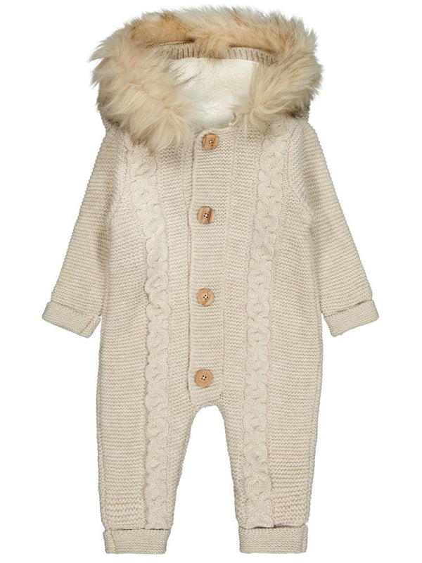 Beybek Kapşonlu 3-12 Ay Tulum - Bej