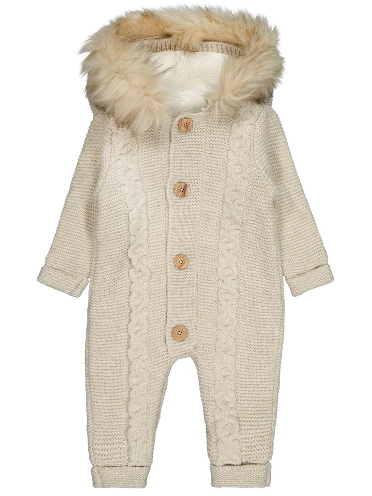 Beybek Kapşonlu 3-12 Ay Tulum - Bej