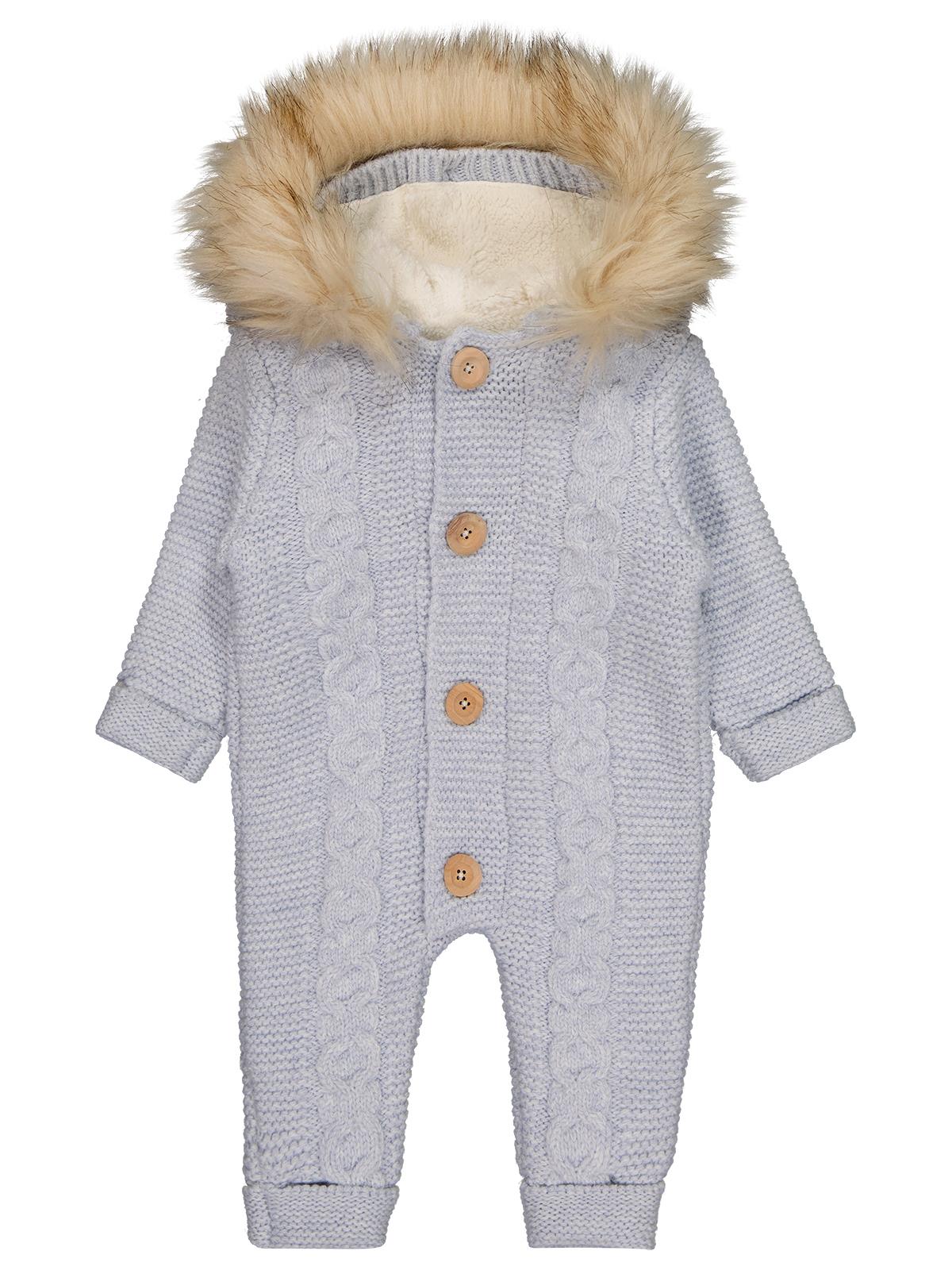 Beybek Kapşonlu 3-12 Ay Tulum - Mavi