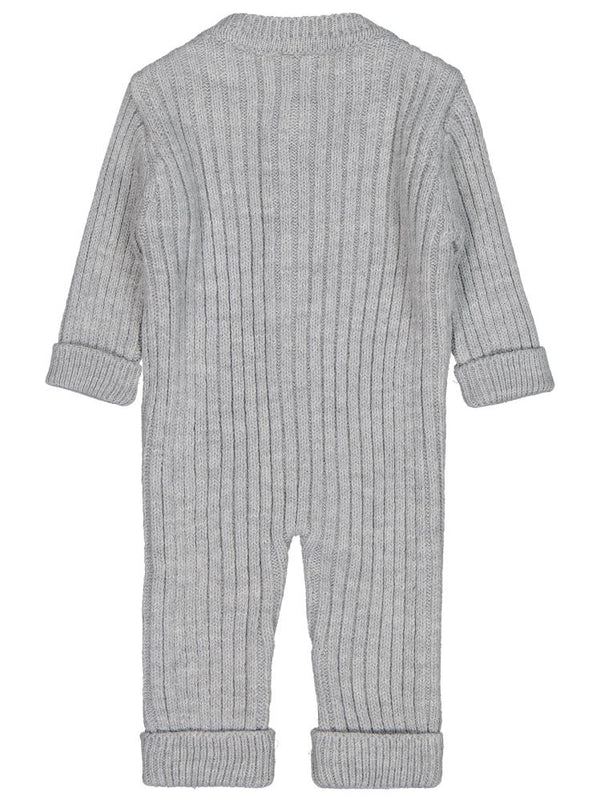 Beybek Düğmeli 3-12 Ay Tulum - Gri