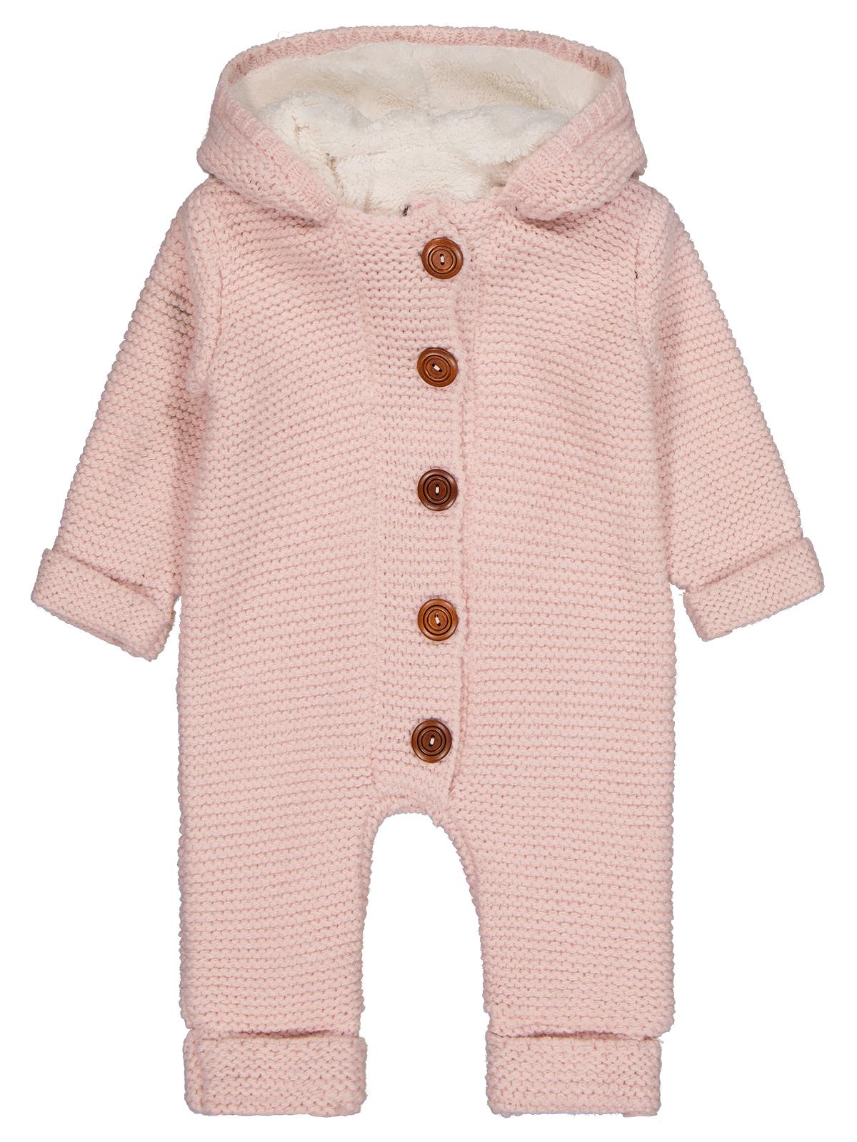 Beybek Kapşonlu 3-12 Ay Tulum - Pembe