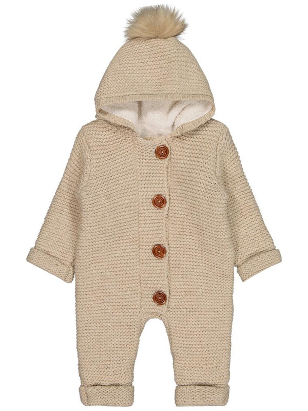 Beybek Kapşonlu 3-12 Ay Tulum - Bej