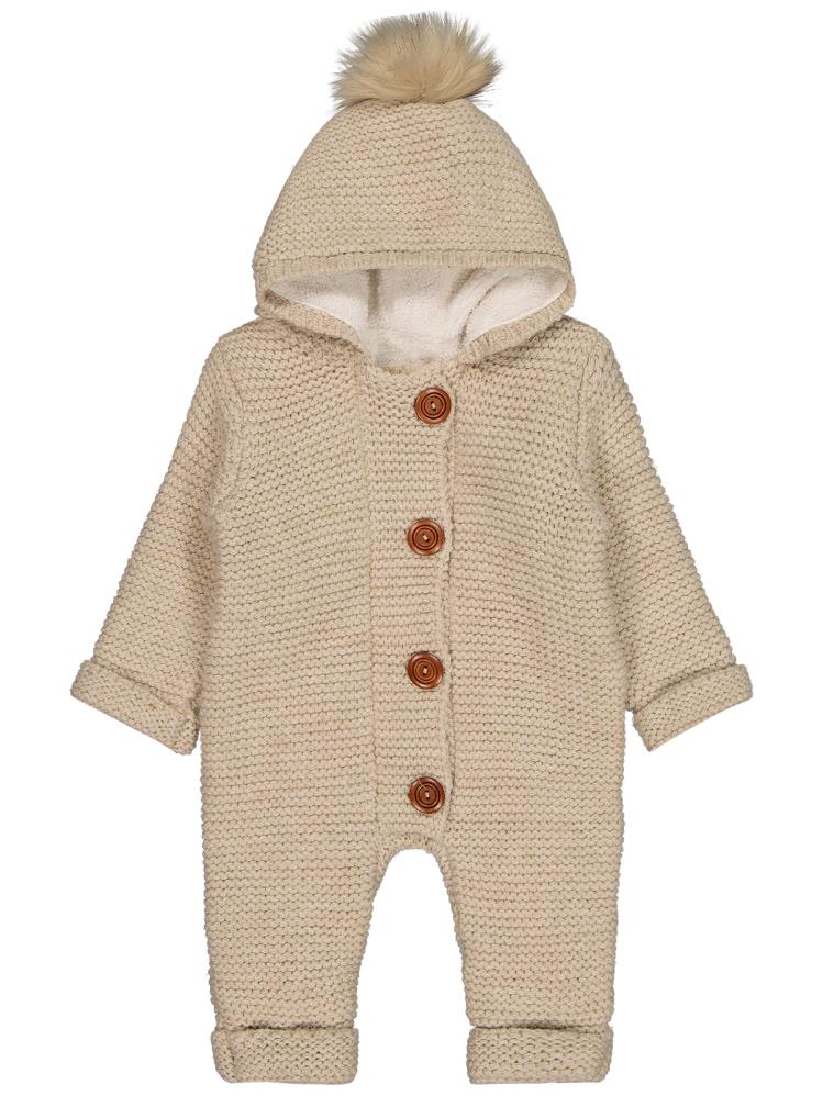 Beybek Kapşonlu 3-12 Ay Tulum - Bej