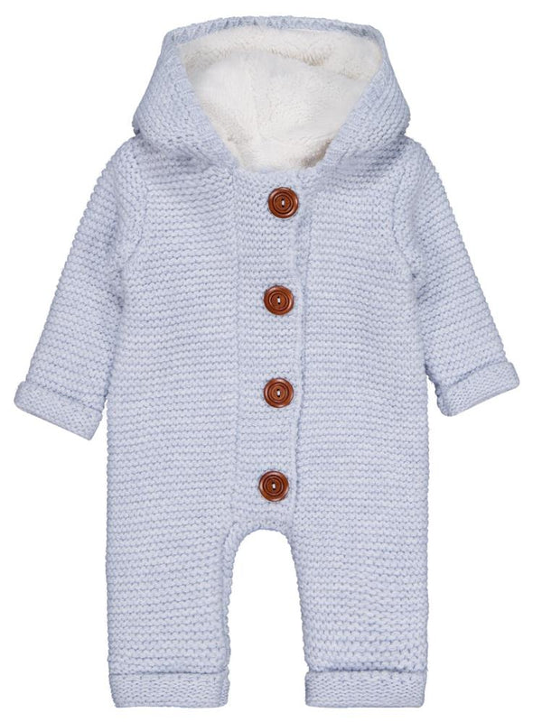 Beybek Kapşonlu 3-12 Ay Tulum - Mavi