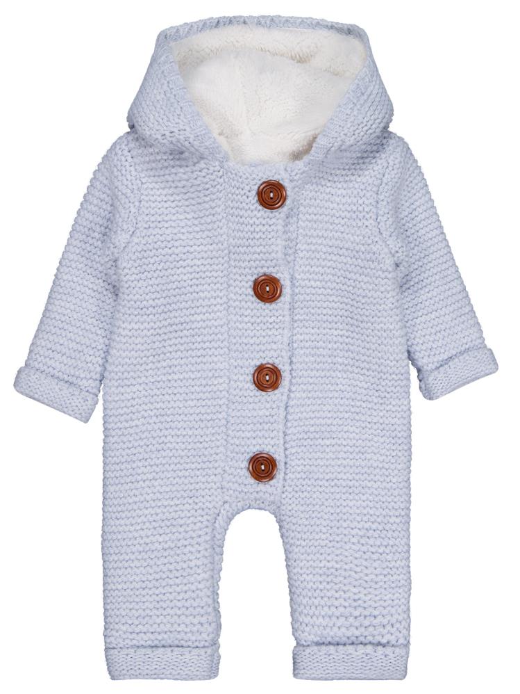 Beybek Kapşonlu 3-12 Ay Tulum - Mavi