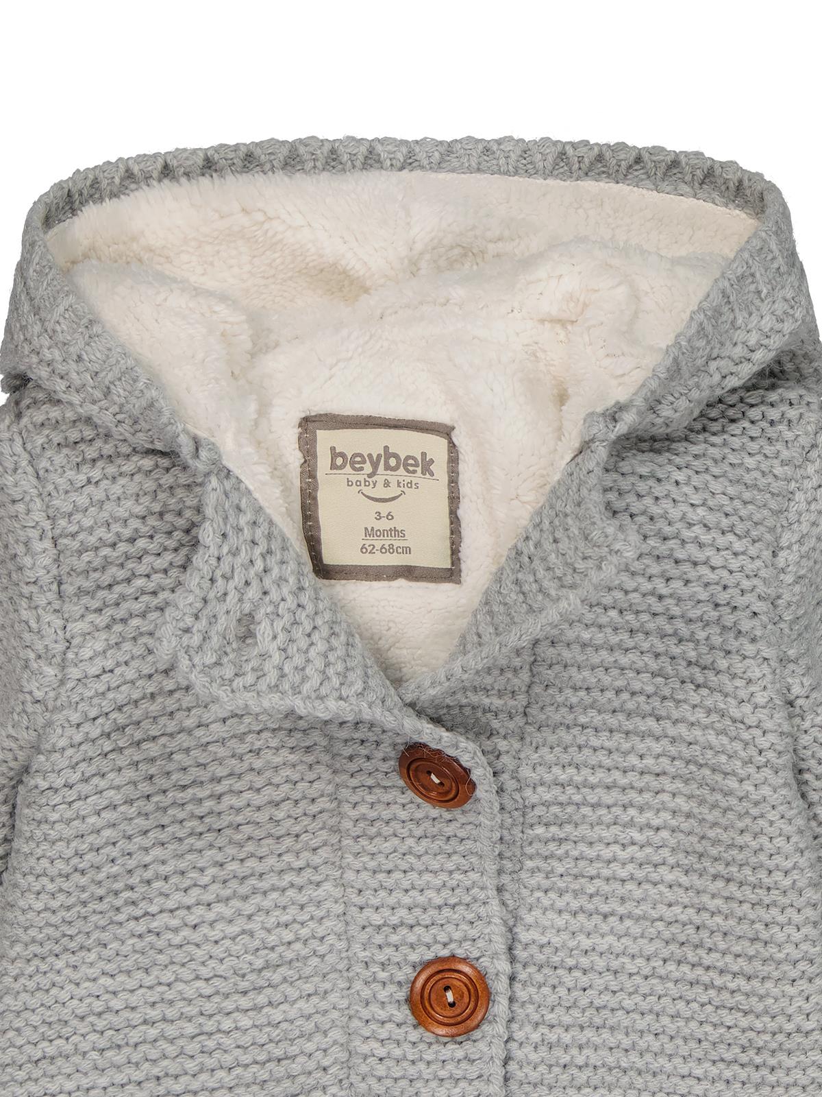 Beybek Kapşonlu 3-12 Ay Tulum - Gri