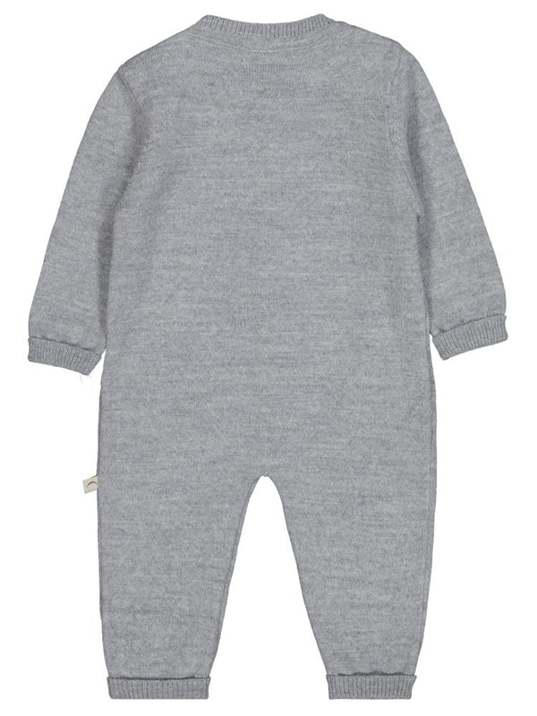 Beybek Düğmeli 3-12 Ay Tulum - Gri