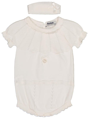 Beybek Triko 1-6 Ay Çıtçıtlı Badi - Ekru