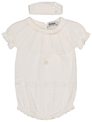 Beybek Triko 1-6 Ay Çıtçıtlı Badi - Ekru