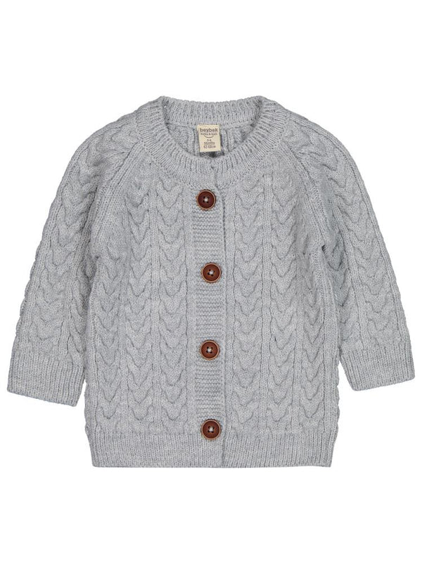 Beybek Önden Düğmeli 3-12 Ay Takım - Gri
