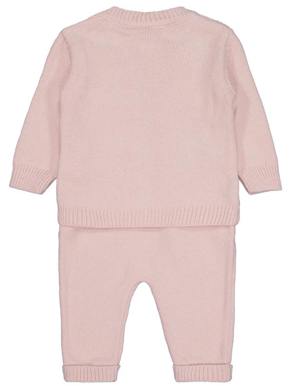 Beybek Hırkalı Slopet 3-12 Ay Takım  - Pembe