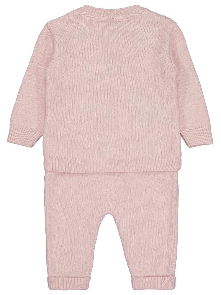Beybek Hırkalı Slopet 3-12 Ay Takım  - Pembe