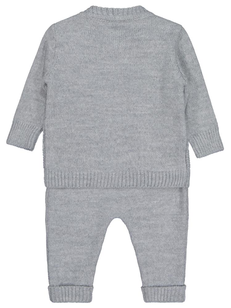 Beybek Hırkalı Slopet 3-12 Ay Takım  - Gri