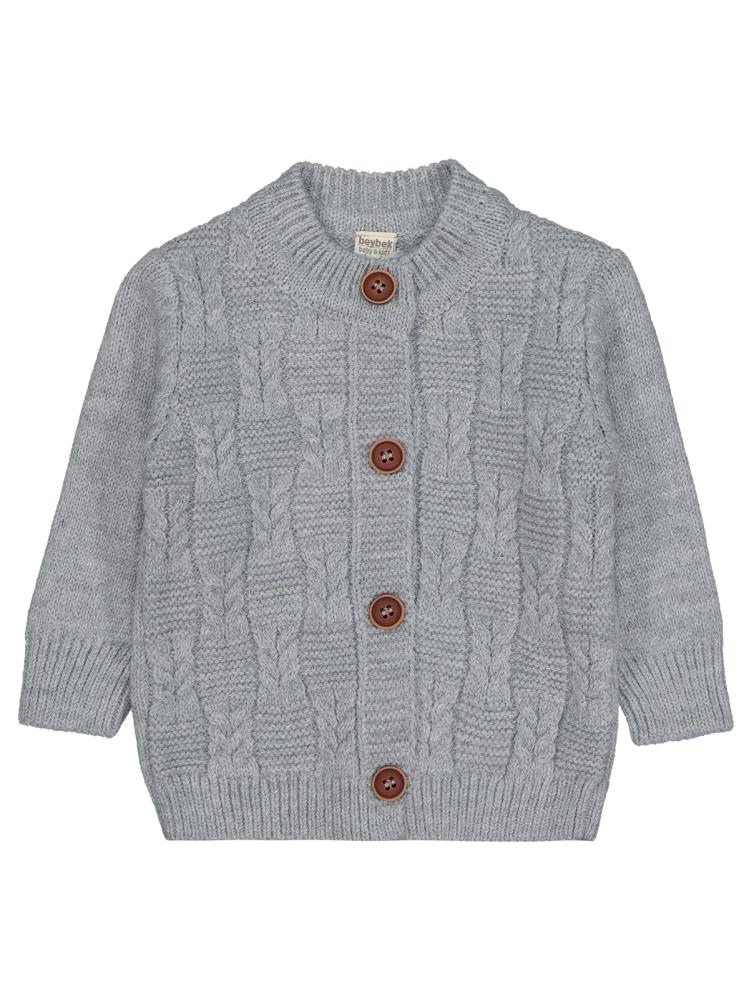 Beybek Hırkalı Slopet 3-12 Ay Takım  - Gri