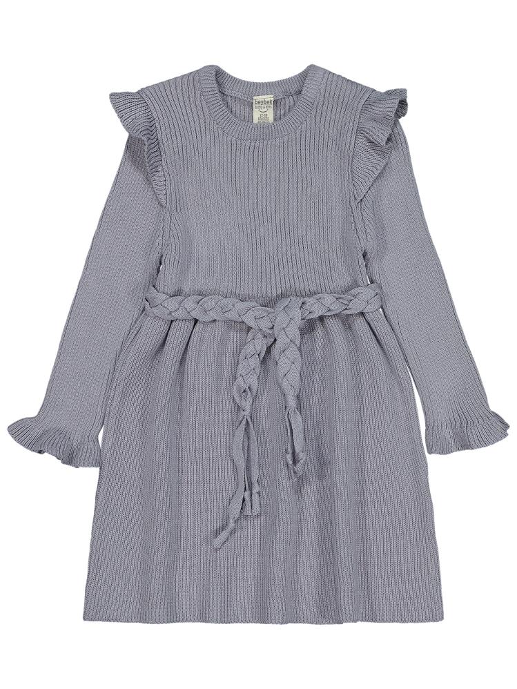 Beybek Triko 12-36 Ay Elbise - Mavi
