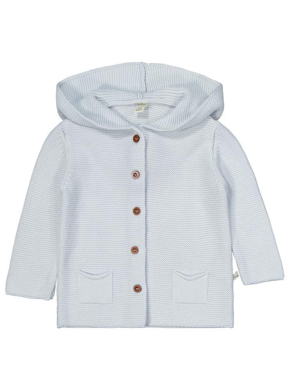 Beybek Kapşonlu Cepli 3-12 Ay Hırka - Mavi