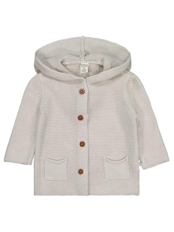Beybek Kapşonlu Cepli 3-12 Ay Hırka - Gri