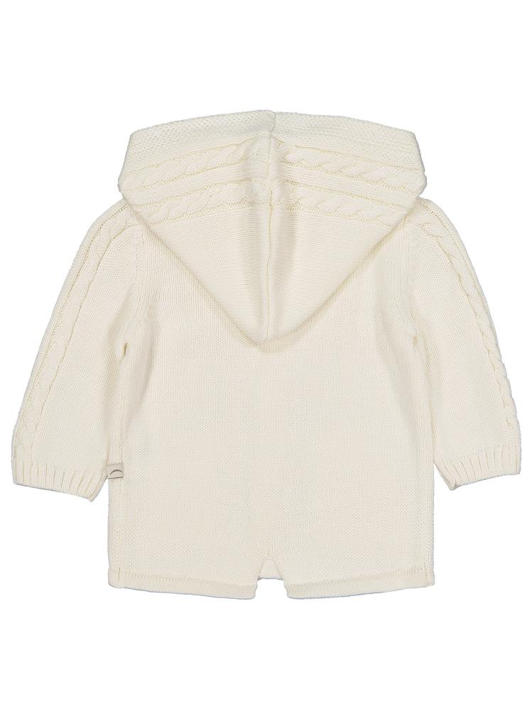 Beybek Kapşonlu Cepli 3-12 Ay Hırka - Ekru